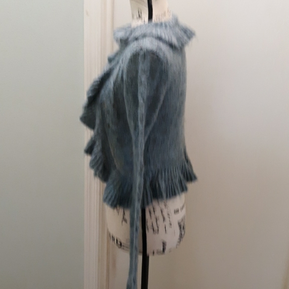 Decree blue/gray open cardigan large - Picture 2 of 4